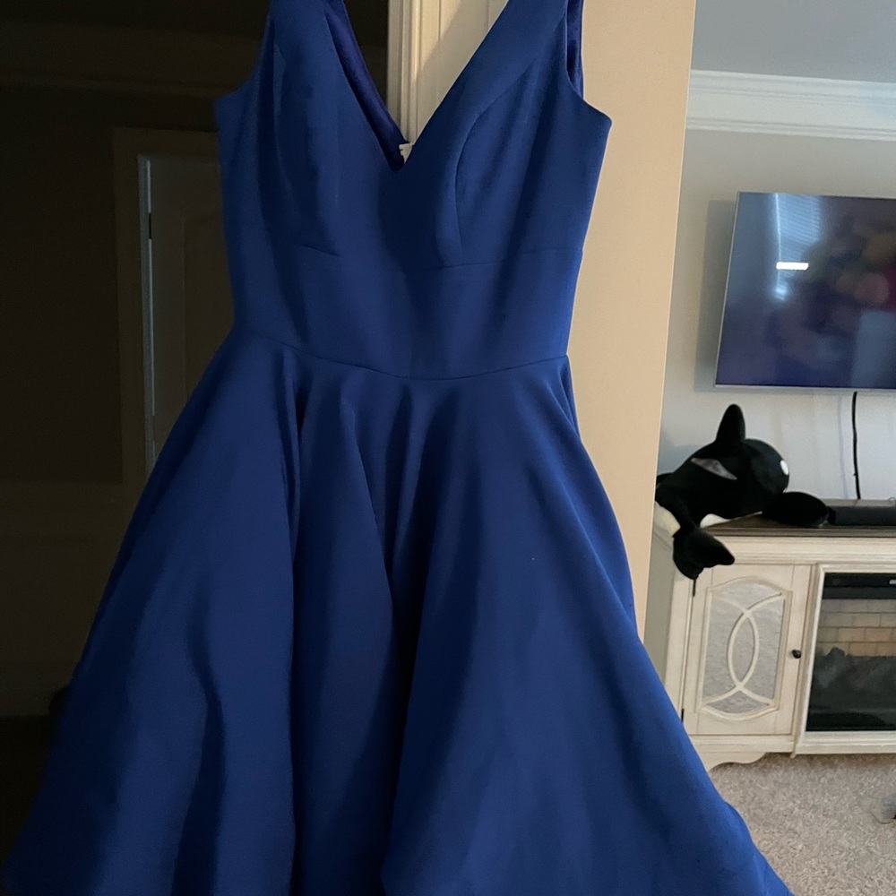Ileena by Mac Duggal Blue Puff Dress